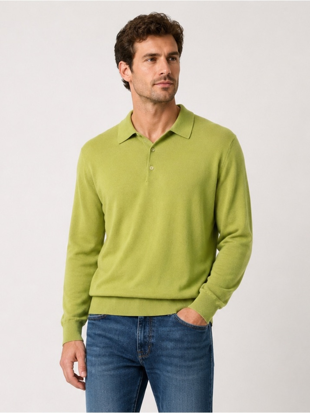 Peter‎ Millar Merino Wool Cashmere Silk Golf Long Sleeve Sweater XL Green